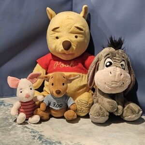 Disney Winnie the Pooh 80 Years of Friendship Plush Bundle Roo Piglet Eeyore Lot